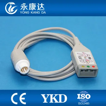 

Compatilbe for HP M1688A ECG trunk cable,3lead,AHA/IEC ,12pins