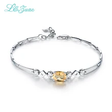 I& zuan Стерлинговое Серебро-ювелирный браслет для женщин желтый кристалл браслеты из стерлингового серебра 925 пробы шикарные изысканные ювелирные изделия аксессуары 8596