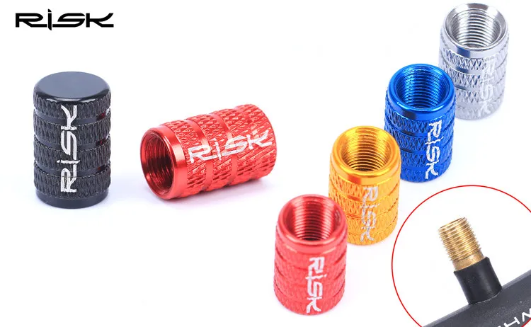 Риск Mtb/дорожный велосипедный клапан крышка Al 7075 CNC Американский клапан шины крышка велосипед аксессуары 5 шт./лот