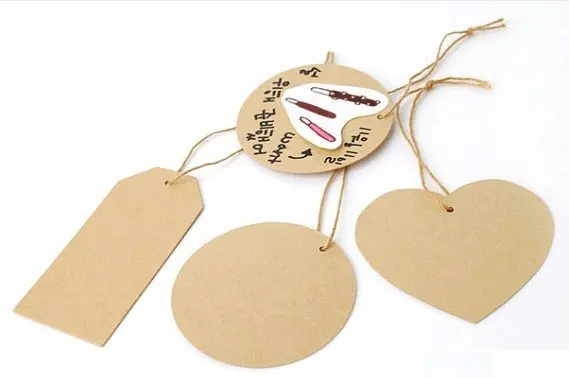 Wholesale DIY Kraft Blank Hang tag Kraft Standard Gift tag 50x50mm 500pcs/lot Free shipping