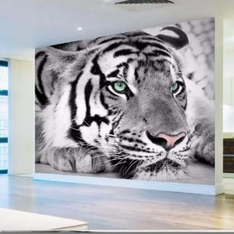 Beibehang пользовательские обои серые животные Фотообои с фигурами тигров Спальня 3d гостиная диван ТВ фон стены украшения дома 3d обои