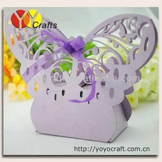 Бабочка box baby shower сувениры оптом душ элементов Лазерная резка свадьбы пользу box