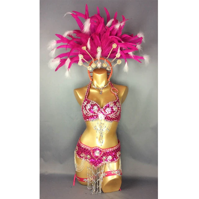 Conjunto de traje de Carnaval de Samba Rio para mujer, traje de danza del  vientre con