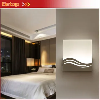 

ZX Modern Art Acryl LED Chip Wall Lamp Rectangle Engineering Light Fixture for Aisle Bedside Sittingroom Hotel Balcony Lamp
