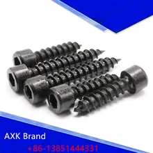 30Pcs M3.5 M4 HA Black Cylinder Head Hexagon Head Self-tapping Screws Cup Furniture Sound Sharp Screws AXK49