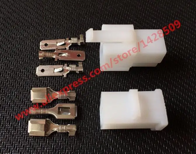 5 комплектов 6,3 Sumitomo 6110-4533 3 Pin зарядное устройство CDI Женский и провод с вилкой Разъем Автомобильный Электрический разъем