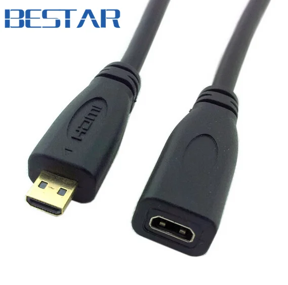 

HDMI 1.4 D type Micro HDMI Male to Micro HDMI Female M/F M to F Extension Cable Micro HDMI 30cm 60cm 1ft 2ft 0.3m 0.6m