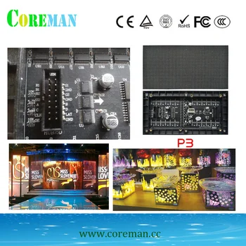 

Shenzhen factory LED panel pitch3 seamlessp3 indoor full colour smd 3-in-1 rgb led screen p3 cabinet video processor lvp 650