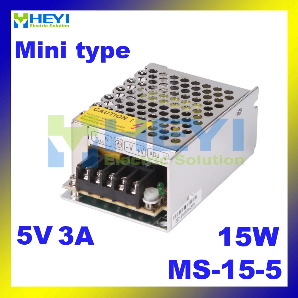 

Mini power supply MS-15-5 with single switching output 5V 3A Micro power supply