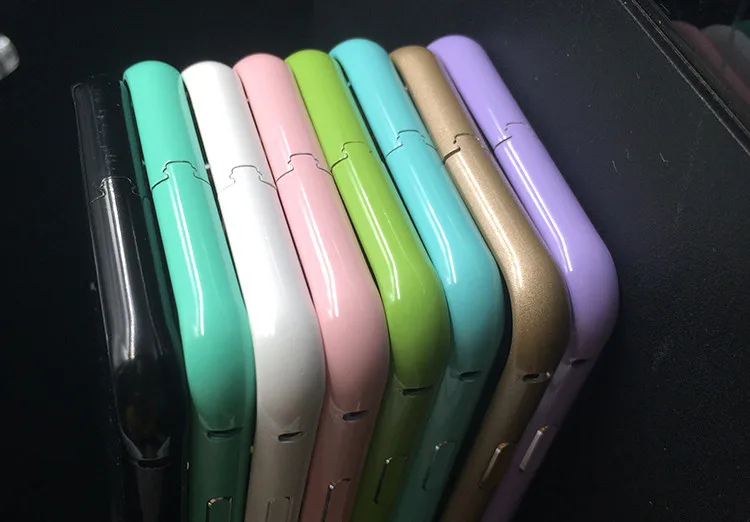Бампер для iPhone 5 5S 6 7 Алюминий металла Краски чехол 6 Plus 7 Plus Coque Pour Etui Caso fundas Para телефон кристалл Custodia