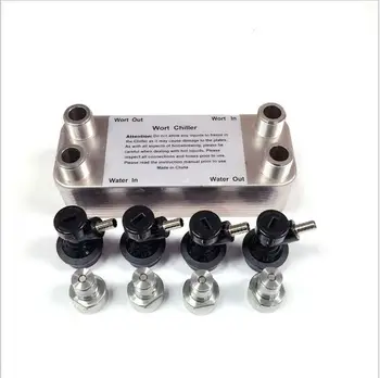 

20 Plates Wort Chiller,Plate heat exchanger,Stainless Steel 304, Brewing Chiller, withe 4pcs ball lock disconnect