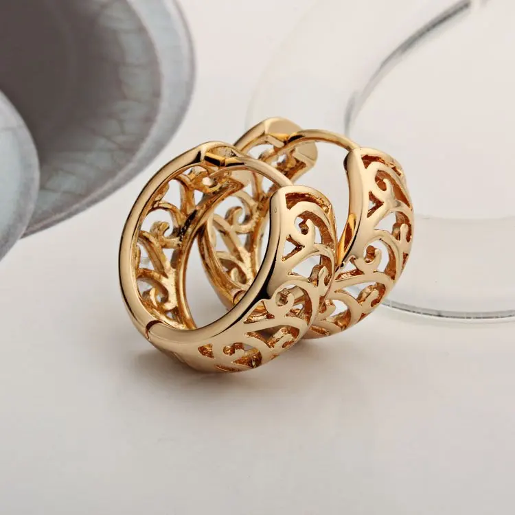 6 пара/лот золотой обруч серьги Для женщин Oorbellen Goud Kolczyki Ohrringe Anneau Oreille Orecchini Cerchi Aros Flor Золотая Сережка E16110