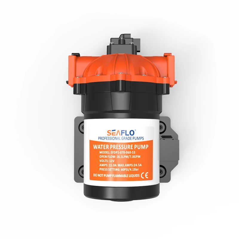 SEAFLO высокий поток водяной насос 12v 7,0 диаметр разбрызгивателя: 60PSI подводный Электрический мотор RV Кемпер морской насос