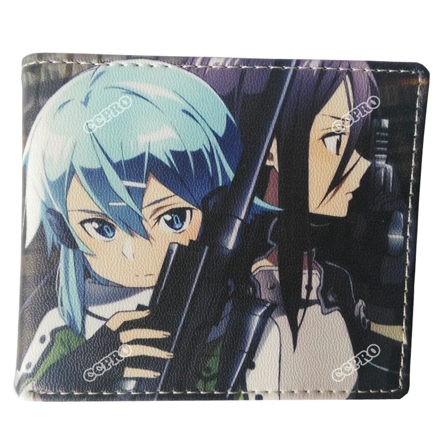 Многослойный PU короткий кошелек аниме меч искусство онлайн kirigaya kazut Kirit Yuuki Тип