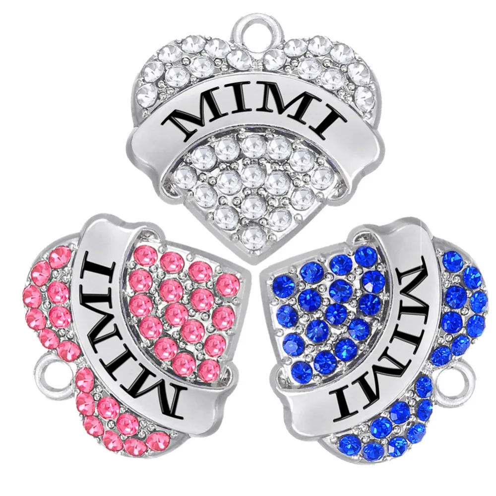 Моя форма 5 шт. цинковый сплав с родиевым покрытием MIMI бабушка звёздная подвеска в