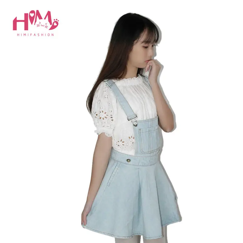 Vivi Japan Sstrap School Denim Dress For Ladies Dark Blue Removable Summer Detachable Student Overalls Dress Women Kawaii Cloth 3