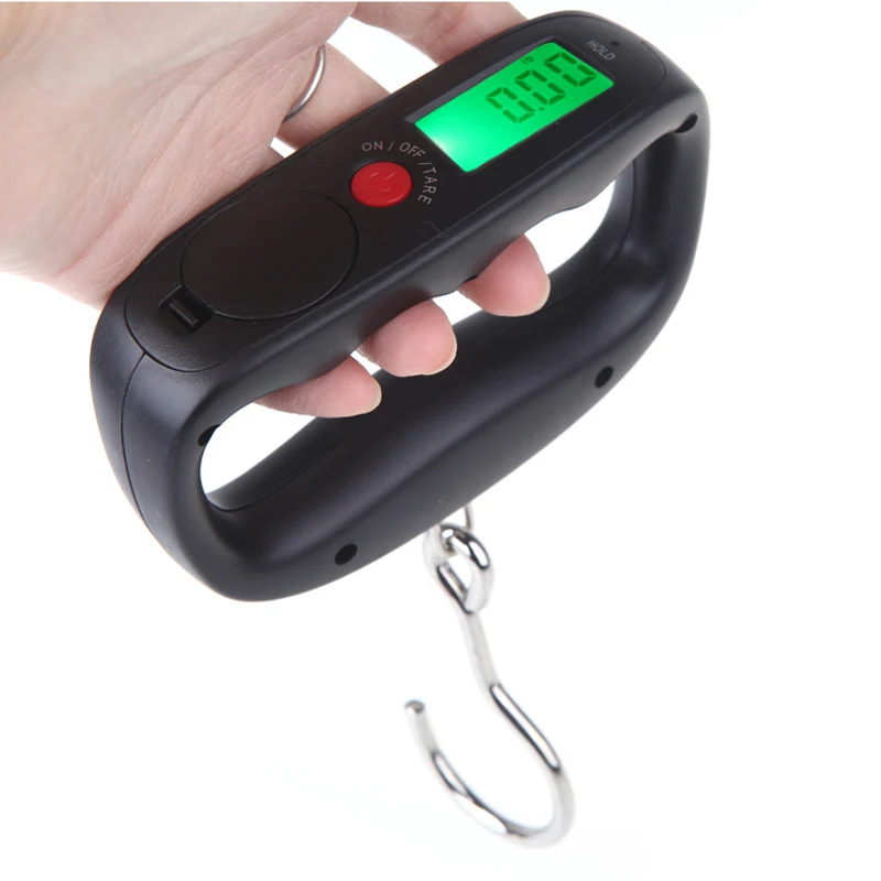50Kg /10g Potable Digital Luggage Scales with Hook Weight Scale LCD