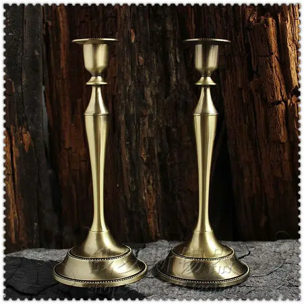 H25cm одна пара металлический цилиндр золотой канделябр серебряные подсвечники для свадебного украшения Золотая свеча 2005b