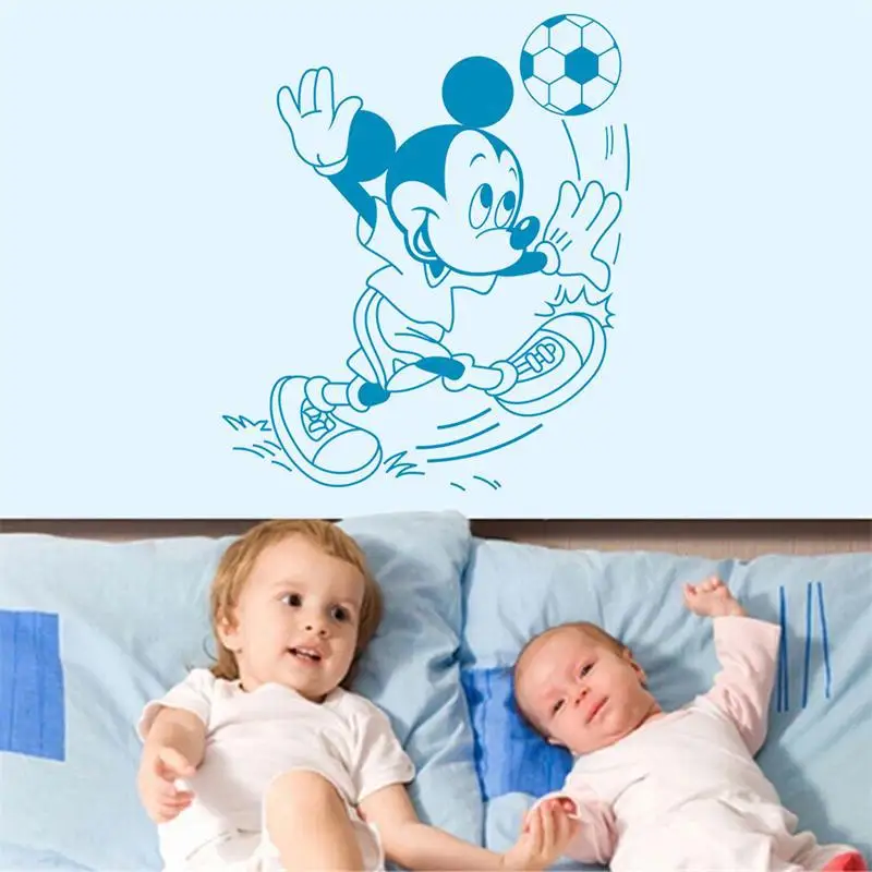 Hot Mickey Mouse Minnie mouse wall sticker children room nursery decoration diy adhesive mural removable vinyl wallpaper XY8126