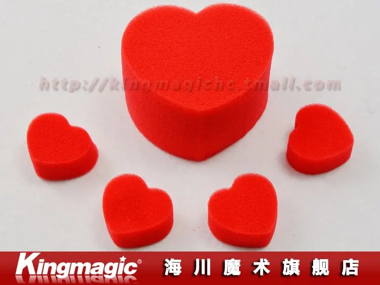 Kingmagic губка сердце магия сердца магия реквизит Волшебные трюки указан-Джамбо губка сердце 10 шт./лот