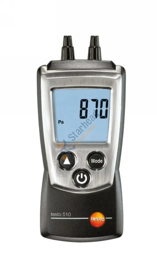 Handy Testo 510 цифровой авто-диапазон давления differient манометр, от 0 до 100 hPa, компенсация температуры 0560 0510