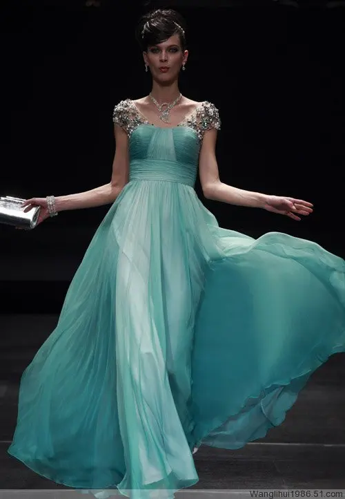 Зеленый vestidos formales Элегантное Длинное Свадебное платье подружки невесты с кристаллами