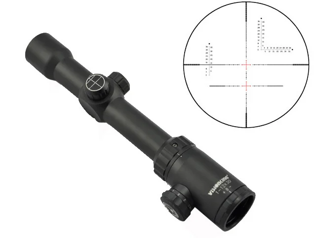 Visionking 1-12x30 тактический прицел Riflescopes Mil-Dot 30 мм Riflescope для охоты военный водонепроницаемый прицел с креплениями 21 мм
