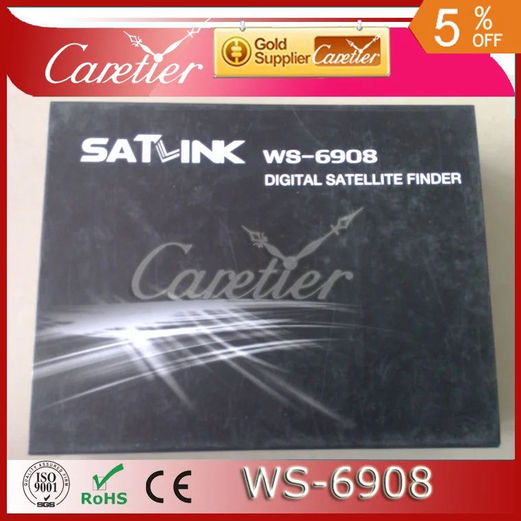 Satlink WS-6908 3," DVB-S FTA Профессиональный цифровой сканер спутникового сигнала Метр ws6908(1 шт. 6908