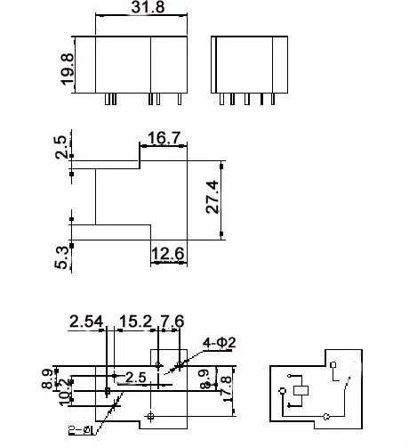 25 шт. T90 электрические мини PCB Тип Мощность реле DC24V SLA-24VDC-SL-A 5pin DC12V