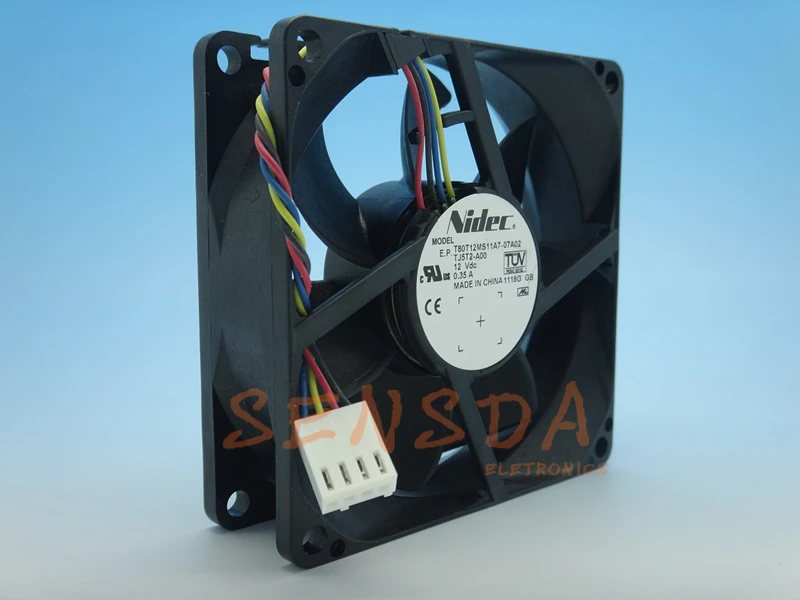 Для Nidec T80T12MS11A7-07A02 8025 PWM 4P 0.35A 8 см четырехпроводной PWM инвертор процессора вентилятор охлаждения