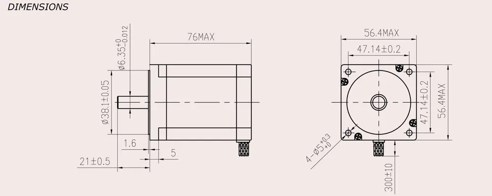 3 шт., 2 фазы, 4-Leads 20Kgcm 1,8 дегре 78 мм ЧПУ NEMA 23 шаговый двигатель Wantai, 3d принтер