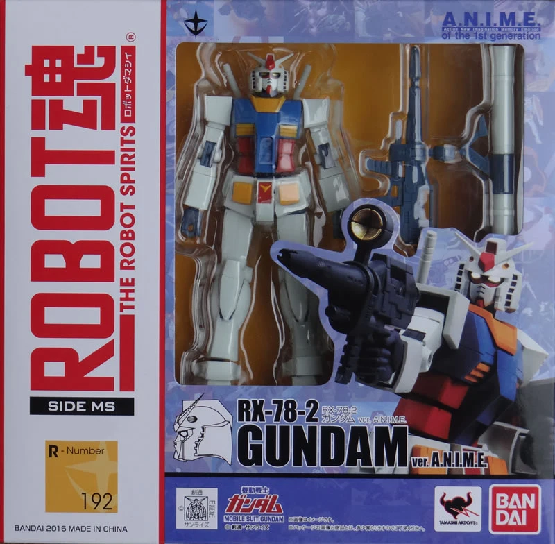 Оригинальная фигурка робота BANDAI Tamashii Наций № 192-RX-78-2 Gundam ver. A.n.i.m.e. "Мобильный костюм Гундам"