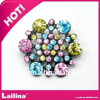 

colorful fashion button with rhinestone