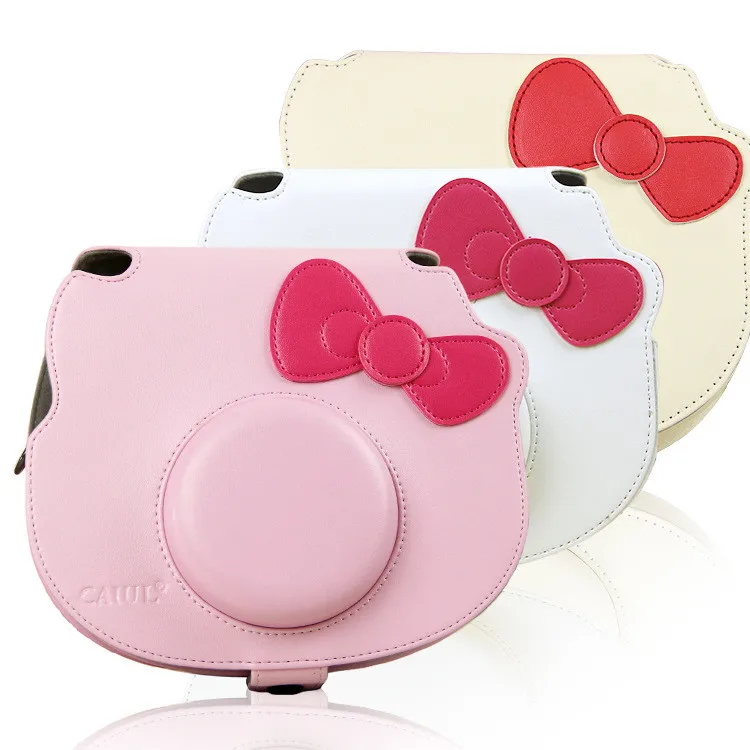 Чехол для камеры с бантом для Fujifilm Instax camera Cheki Mini hello kitty камера с плечевым ремнем