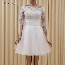 Perlen mit Appliques Kurze Cocktailkleider Mini A-linie Weiß Homecoming Kleid 2016 Sexy staffelung-kleid