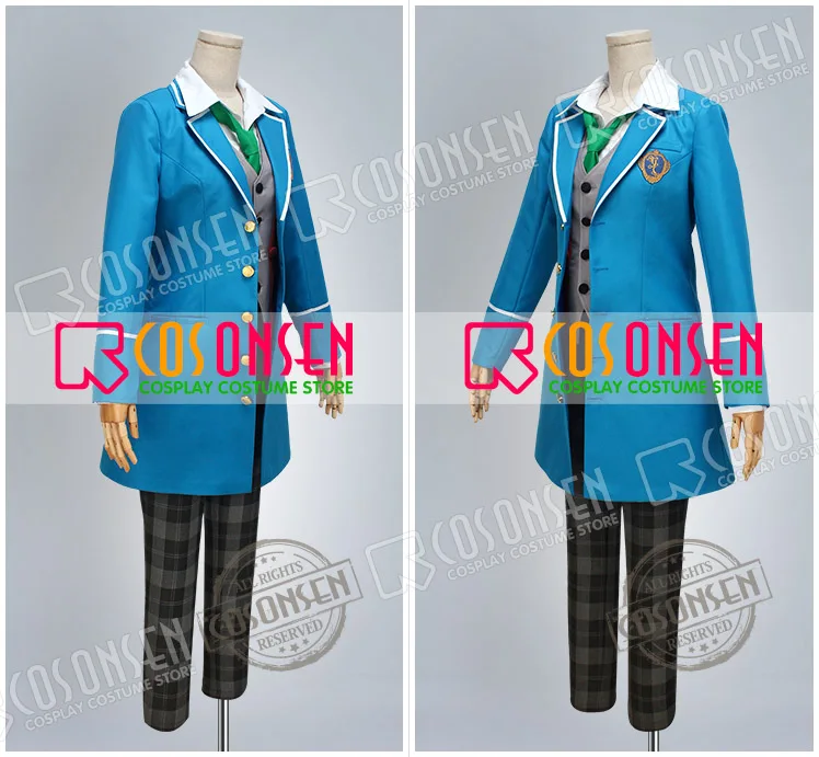 COSPLAYONSEN Ансамбль Звезд Wataru Хибики Косплей Костюм синий полный набор