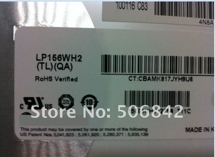 15," светодиодный экран для ноутбука LP156WH2(TL)(ок) LP156WH2 tlqa,+ 1366*768