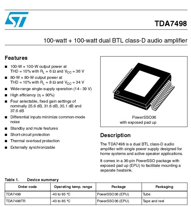 Собранные TDA7498 (100 Вт + 100 Вт) Класс D Цифровой Мощность усилитель доска