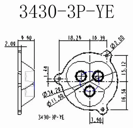 Wholesale & Retail, LED Optical Lens 3P, PMMA materials, #3425-3P, #3430-3P