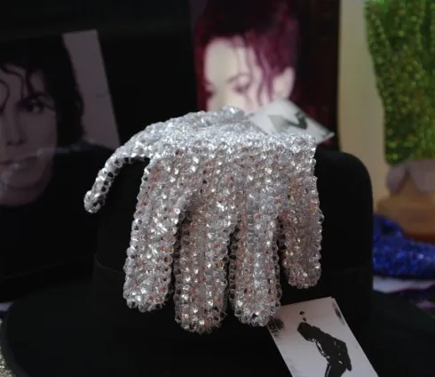 MJ Майкл Джексон ultimate коллекция перчатка с кристаллами handmade100 % одной стороны