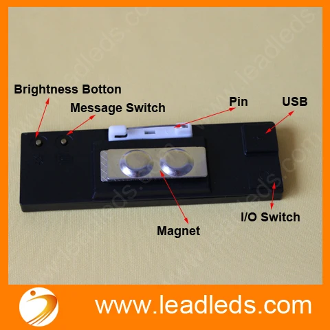 Красный светодиодный значок с именем, программируемый знак, движущийся светодиодный дисплей для сообщений