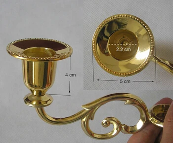 H27cm 3/ 5 arm gold candle holder retro candlestick gold candelabra for home deor chchristmas candle hodlers ZT031