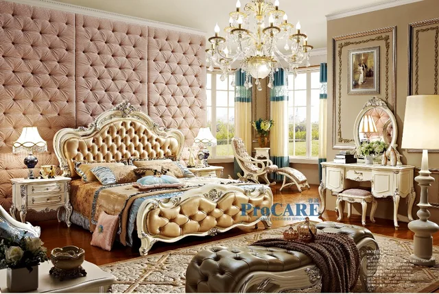 High End Solid Wood Clic Bedroom Suites Six Woolly White High End Solid Wood Clic Bedroom Suites Six Woolly White Atmosphere With Genuine Leather King