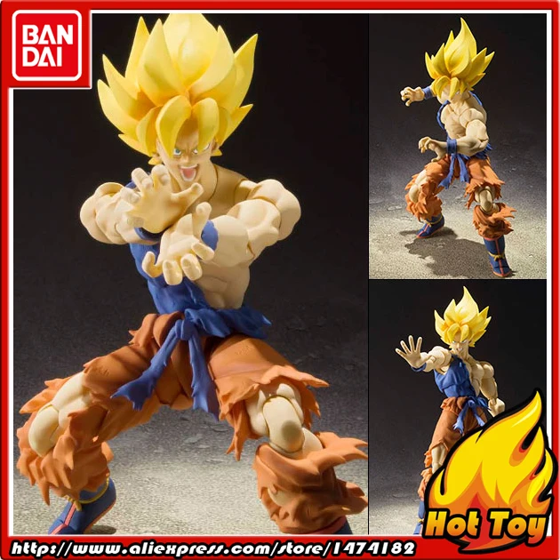 Оригинальная фигурка BANDAI Tamashii NACES S. H. Figuarts(SHF)-Супер Saiyan Son Goku Warrior Awakening Ver. "Dragon Ball Z"