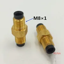 M8* 1 Впускной, выходной латунный измерительный блок SS для системы центральной смазки/центр станка с ЧПУ