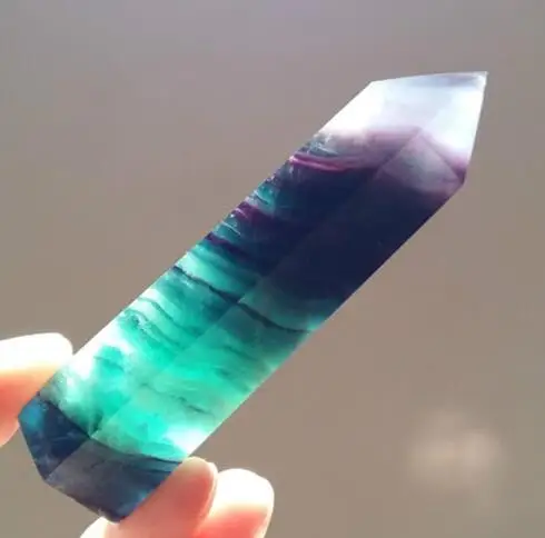

top quality rainbow fluorite quartz crystal points / wands for healing