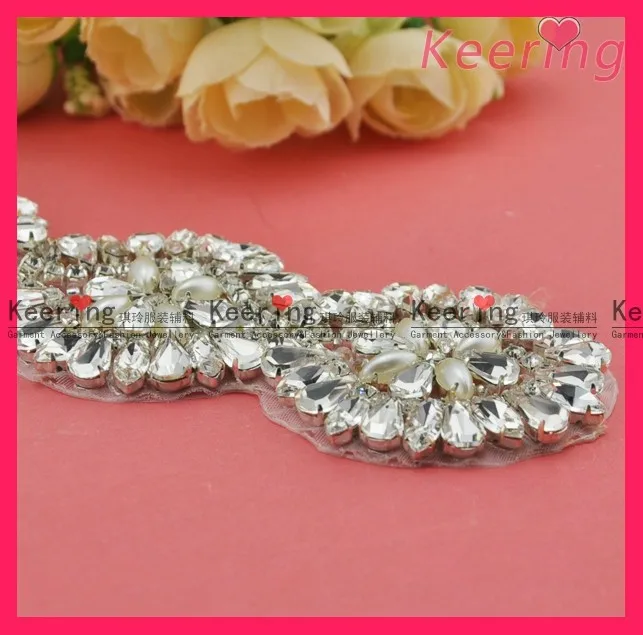 Необычные Дизайн железа на Кристалл Rhinestone Аппликация wra-366