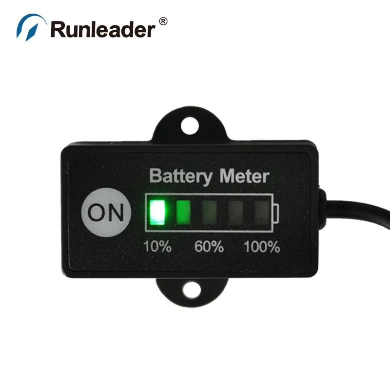 Runleader LiCoO2 12/24 V Батарея индикатор измерителя для мотоцикла для вилочных погрузчиков мотозвездоход питбак грузовик гольф-кары газонокосилка мини-велосипед для задних фонарей