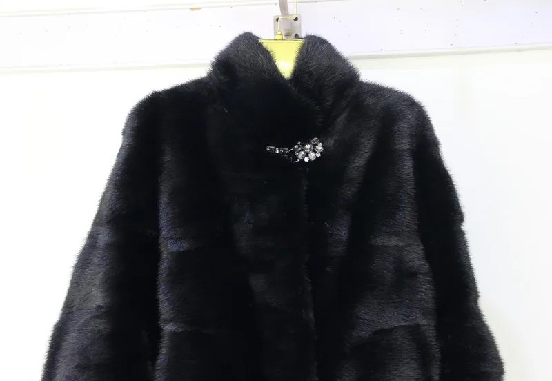Цельная норка натуральный мех обычный средний тонкий Женское пальто осень зима Обычная популярная настоящая норковая Меховая куртка