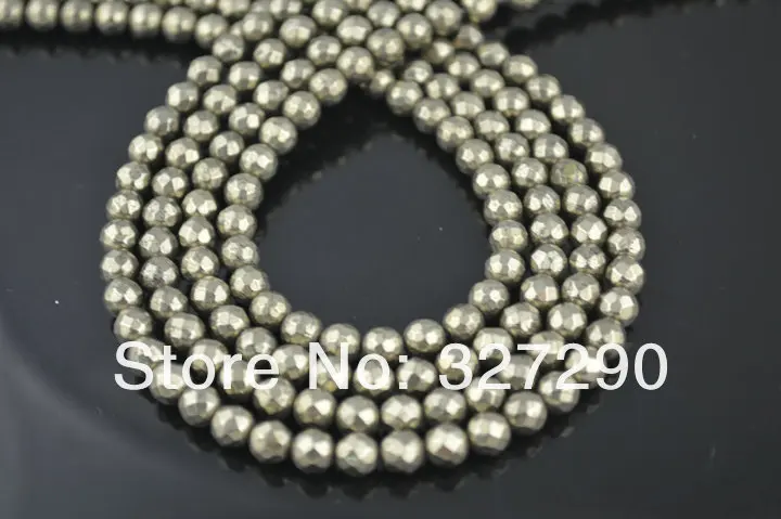 Высокое качество 6 мм с поверхности Медь Пирит Jewlery решений Бусины дешевые Грановитая круглый Strand Бусины 4 шт./лот